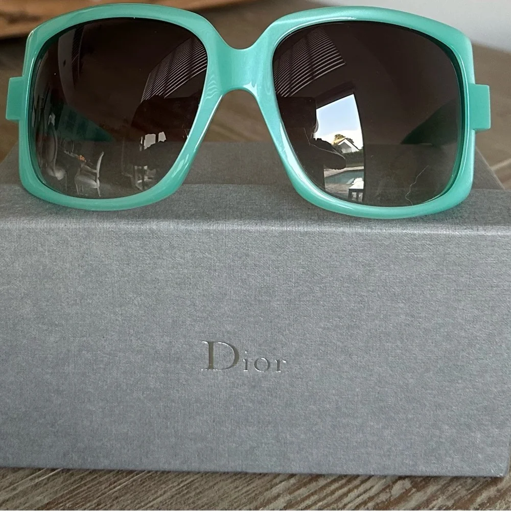Dior Turquoise Vintage Sunglasses - Picture 1 of 4